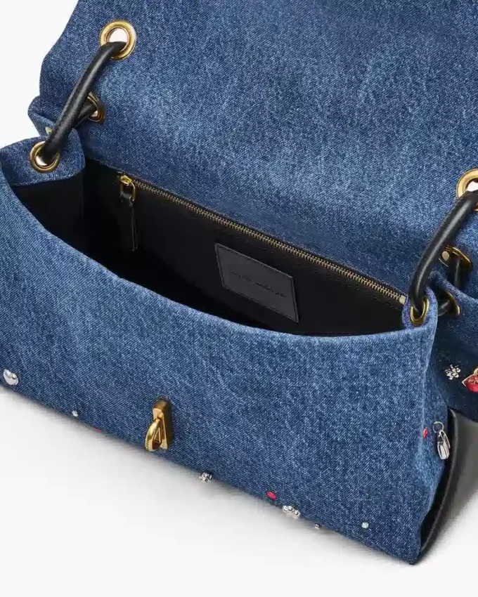 The Trinket Charm Denim Large Dual Bag The Trinket Charm Denim Large Dual Bag