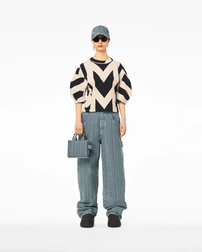 The tvättade Monogram-denim-crossbody Tote Bag The tvättade Monogram-denim-crossbody Tote Bag