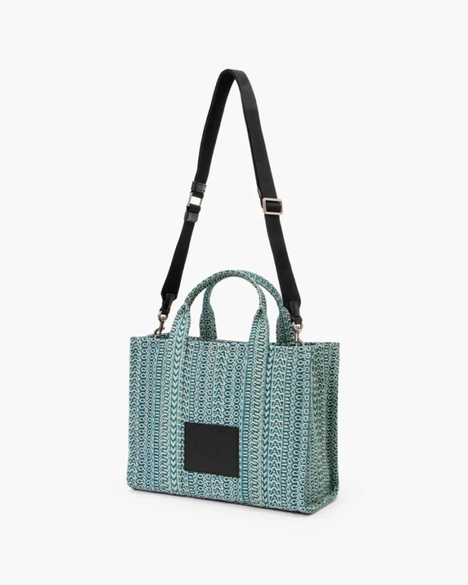 The tvättade Monogram Denim Medium Tote Bag The tvättade Monogram Denim Medium Tote Bag