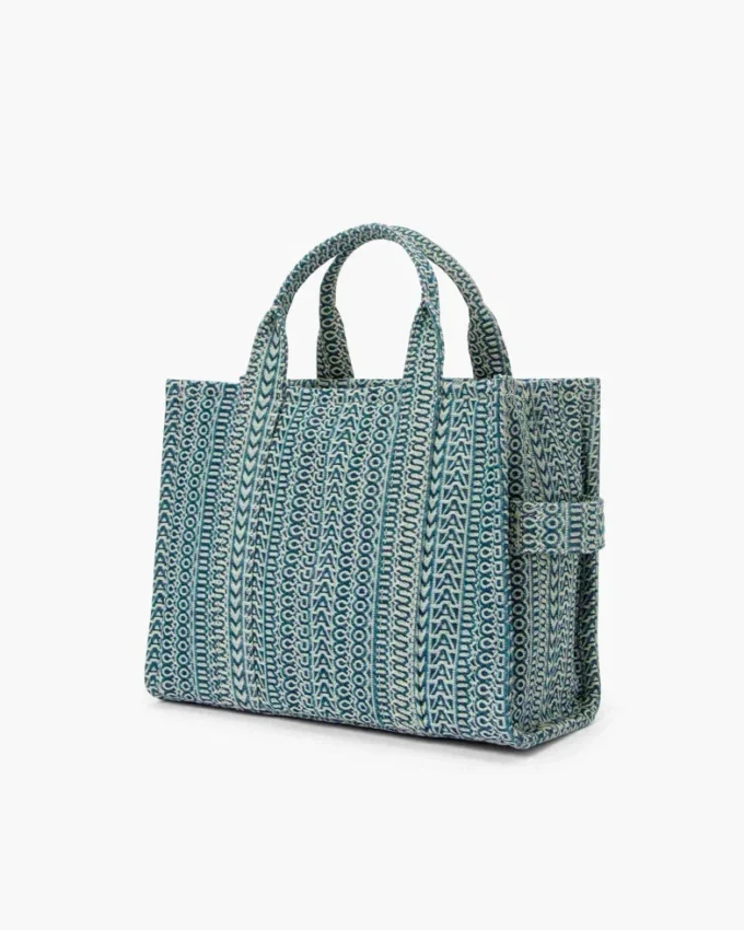 The tvättade Monogram Denim Medium Tote Bag The tvättade Monogram Denim Medium Tote Bag