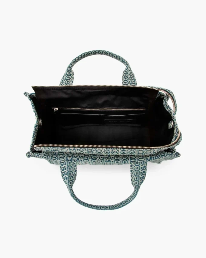 The tvättade Monogram Denim Medium Tote Bag The tvättade Monogram Denim Medium Tote Bag