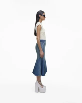 The Wave Denim Skirt