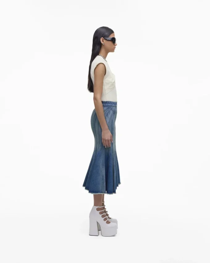 The Wave Denim Skirt The Wave Denim Skirt