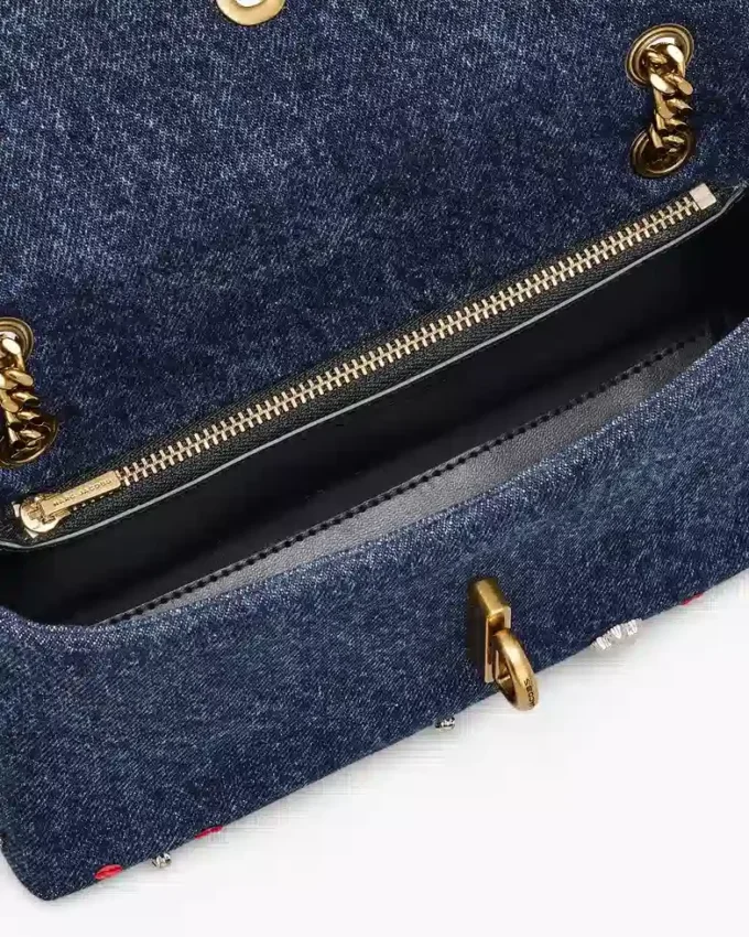Trinket Charm Denim Dual Chain Mini Bag Trinket Charm Denim Dual Chain Mini Bag