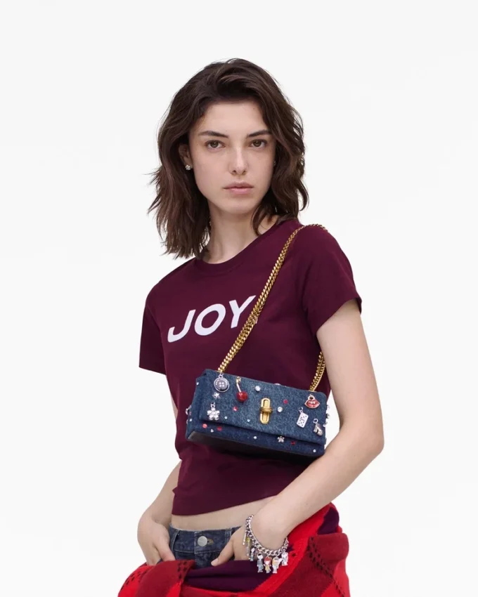 Trinket Charm Denim Dual Chain Mini Bag Trinket Charm Denim Dual Chain Mini Bag