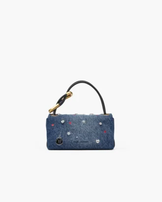 Trinket Charm Denim Mini Dual Bag