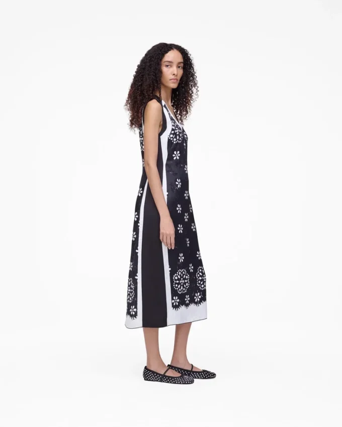 Trompe L’Oeil Eyelet Dress