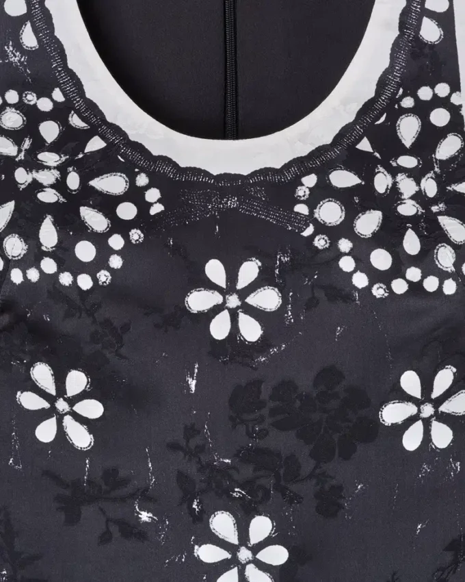 Trompe L’Oeil Eyelet Dress