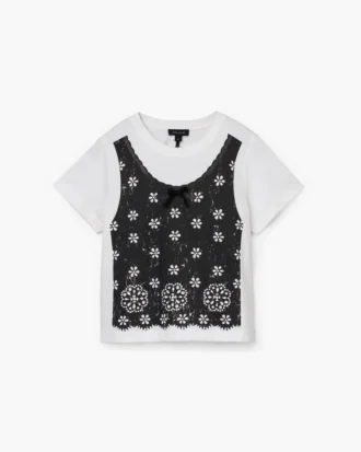 Trompe L’Oeil Eyelet Slim Tee Trompe L’Oeil Eyelet Slim Tee