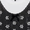 Trompe L’Oeil Eyelet Slim Tee